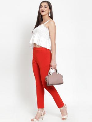 tie front high rise trouser - 16830195 - Standard Image - 4