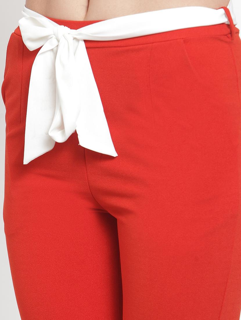 tie front high rise trouser - 16830195 - Zoom Image - 5