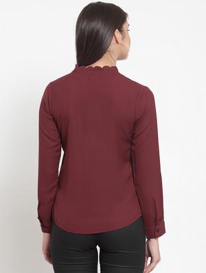 scallop placket pastel green shirt - 16830208 - Standard Image - 3