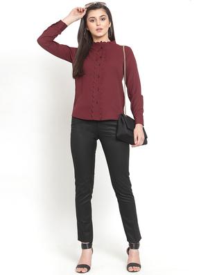 scallop placket pastel green shirt - 16830208 - Standard Image - 4