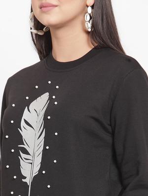 pearl embellished printed sweatshirt - 16830214 - Standard Image - 5