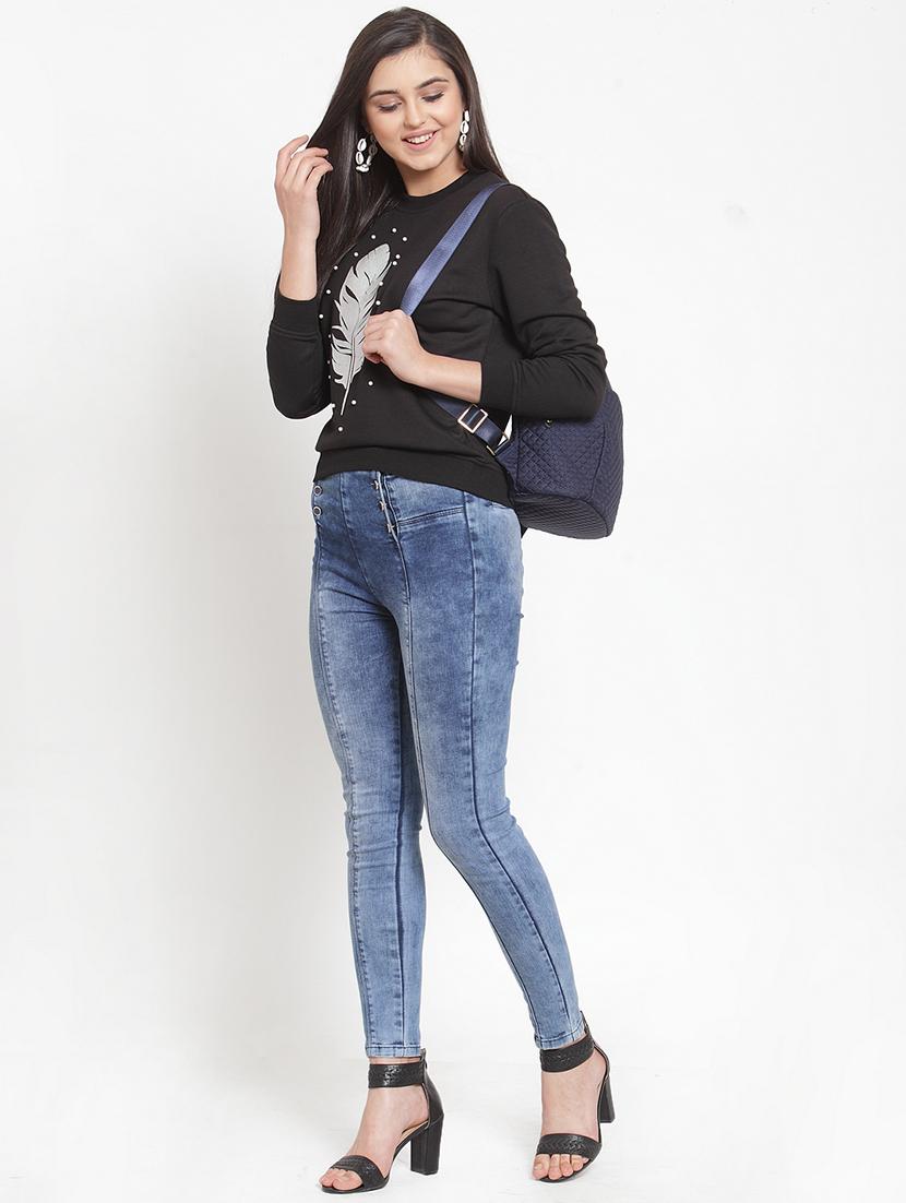 pearl embellished printed sweatshirt - 16830214 - Zoom Image - 4
