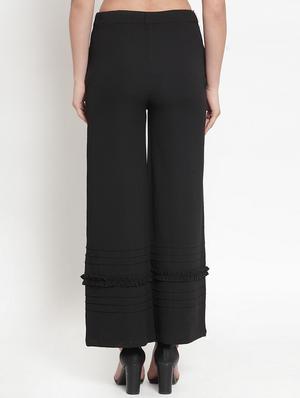 high rise frill detail palazzos - 16830224 - Standard Image - 3