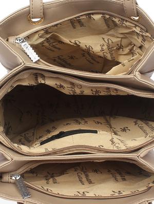 beige leatherette regular tote - 16830296 - Standard Image - 3