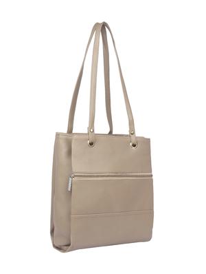 beige leatherette regular tote - 16830296 - Standard Image - 4