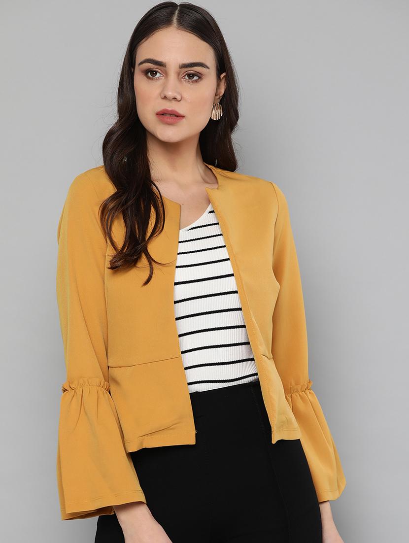 bell sleeved collarless jacket - 16830647 - Zoom Image - 1