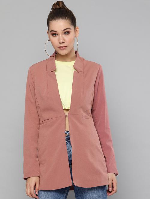 pocket slit solid blazer - 16830663 - Standard Image - 1