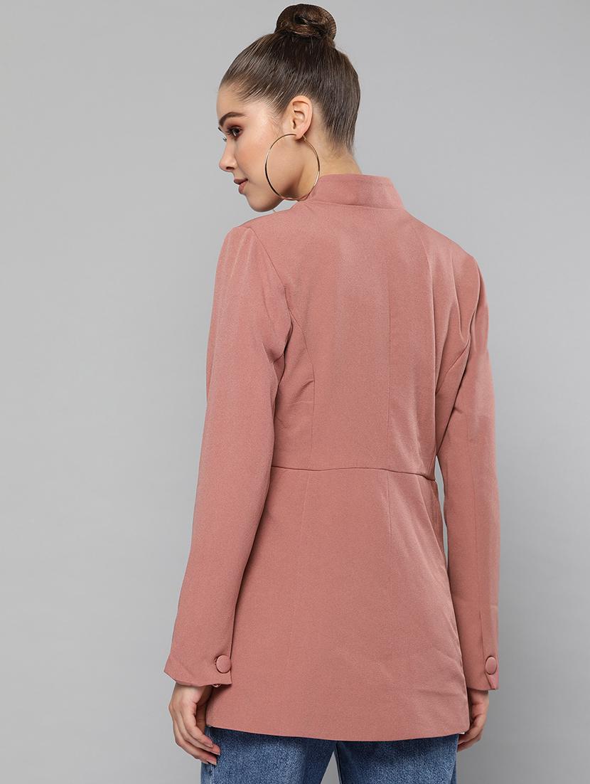 pocket slit solid blazer - 16830663 - Zoom Image - 3