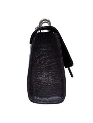 brown leatherette (pu) regular sling bag - 16830668 - Standard Image - 4