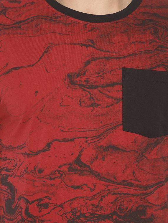 red printed pocket t-shirt - 16830687 - Zoom Image - 5