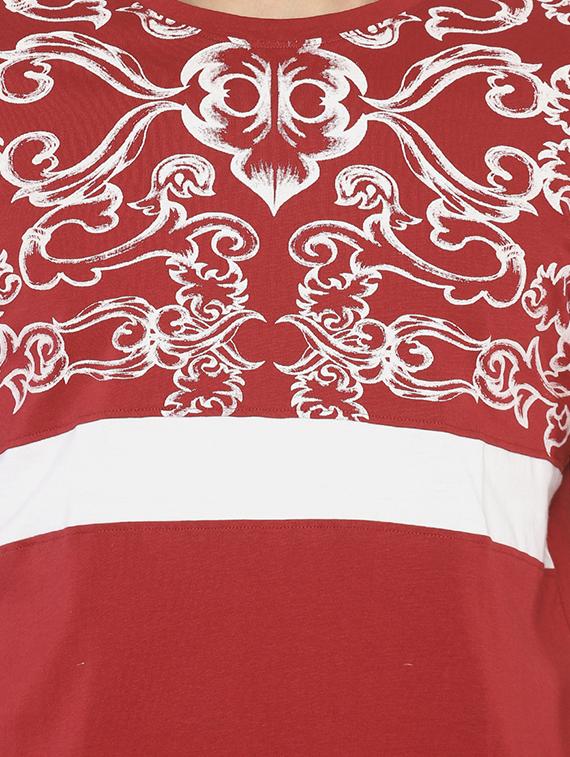 red printed cut & sew t-shirt - 16830691 - Zoom Image - 5