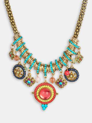 multi colored metal short necklace - 16830765 - Standard Image - 2