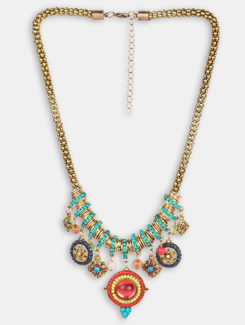 multi colored metal short necklace - 16830765 - Zoom Image - 3