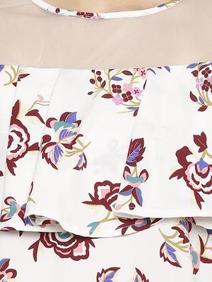 ruffle detail floral top - 16830801 - Standard Image - 5