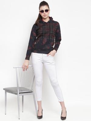 hooded neck checkered sweatshirt - 16830854 - Standard Image - 4