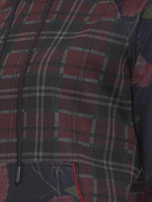 hooded neck checkered sweatshirt - 16830854 - Standard Image - 5