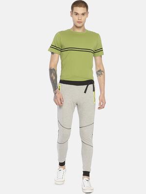 grey solid joggers - 16830906 - Standard Image - 4