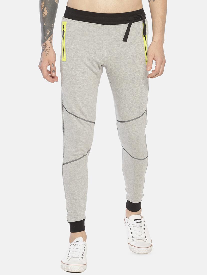 grey solid joggers - 16830906 - Zoom Image - 1