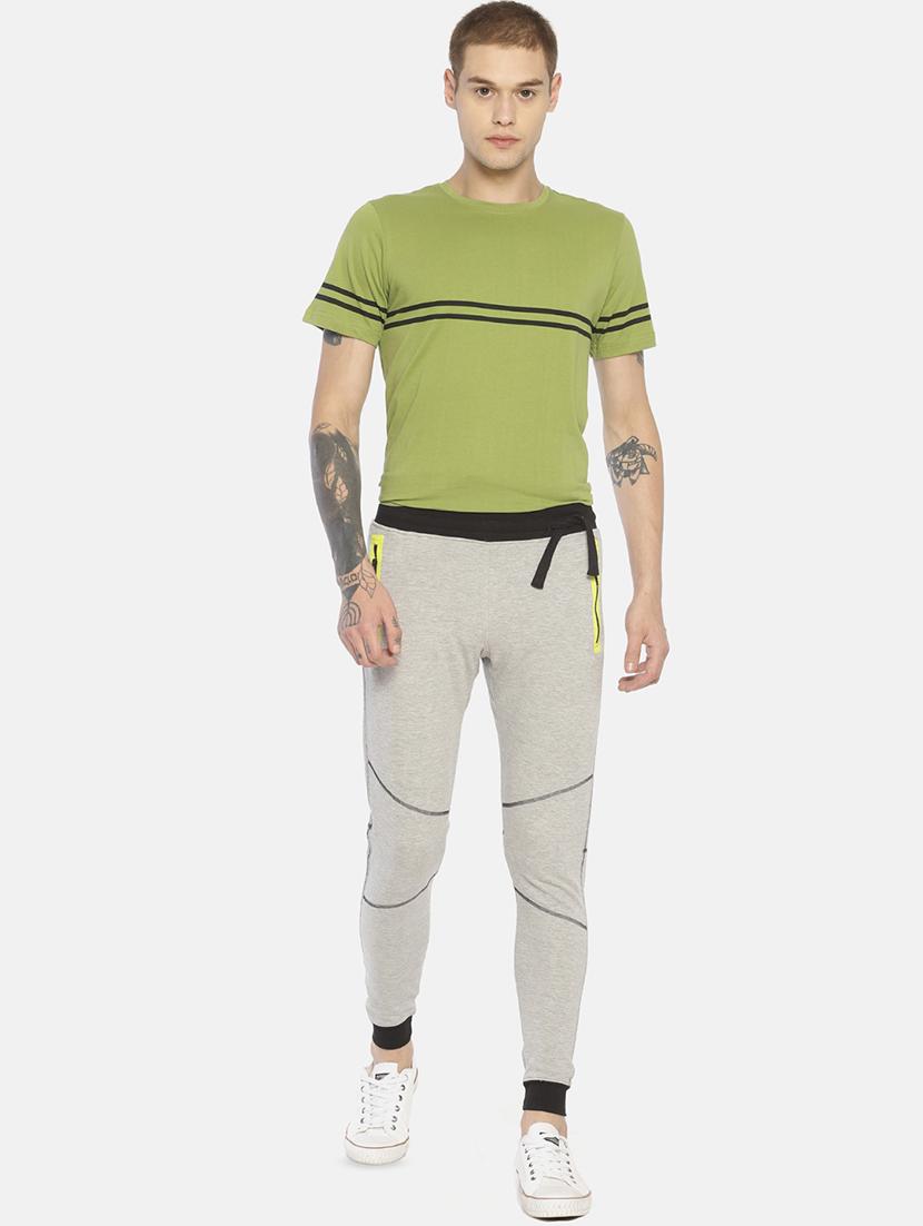 grey solid joggers - 16830906 - Zoom Image - 4