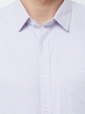 purple checkered formal shirt - 16830939 - Standard Image - 5