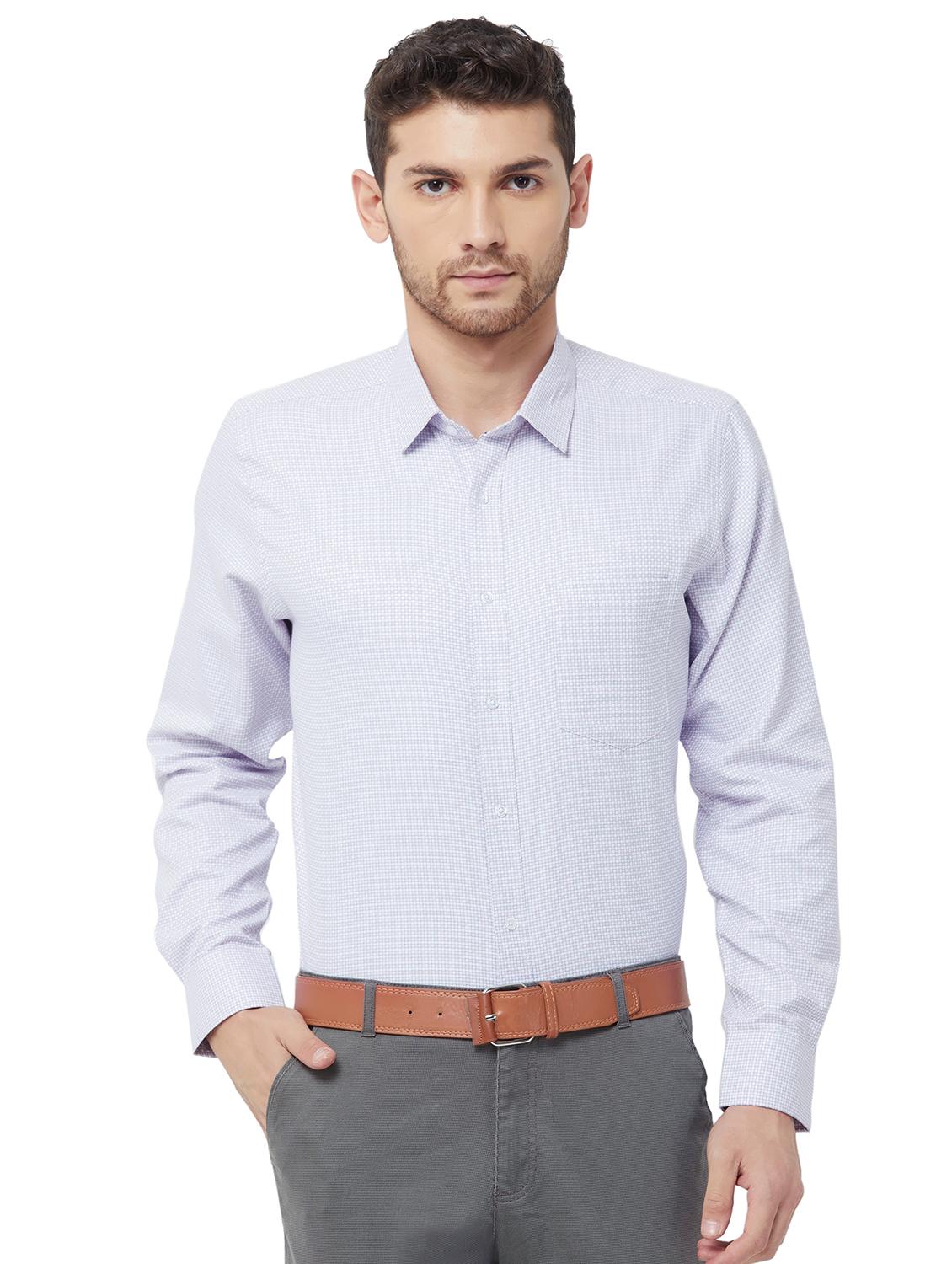 purple checkered formal shirt - 16830939 - Zoom Image - 1