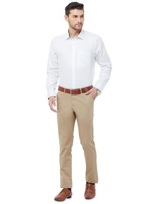 white solid formal shirt - 16830945 - Standard Image - 4