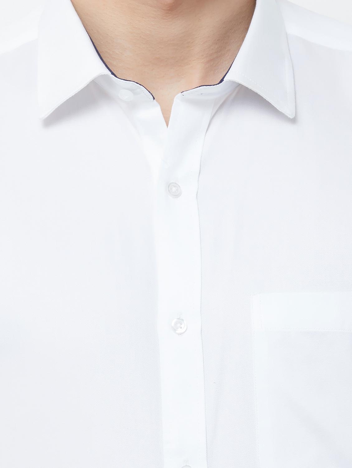 white solid formal shirt - 16830945 - Zoom Image - 5