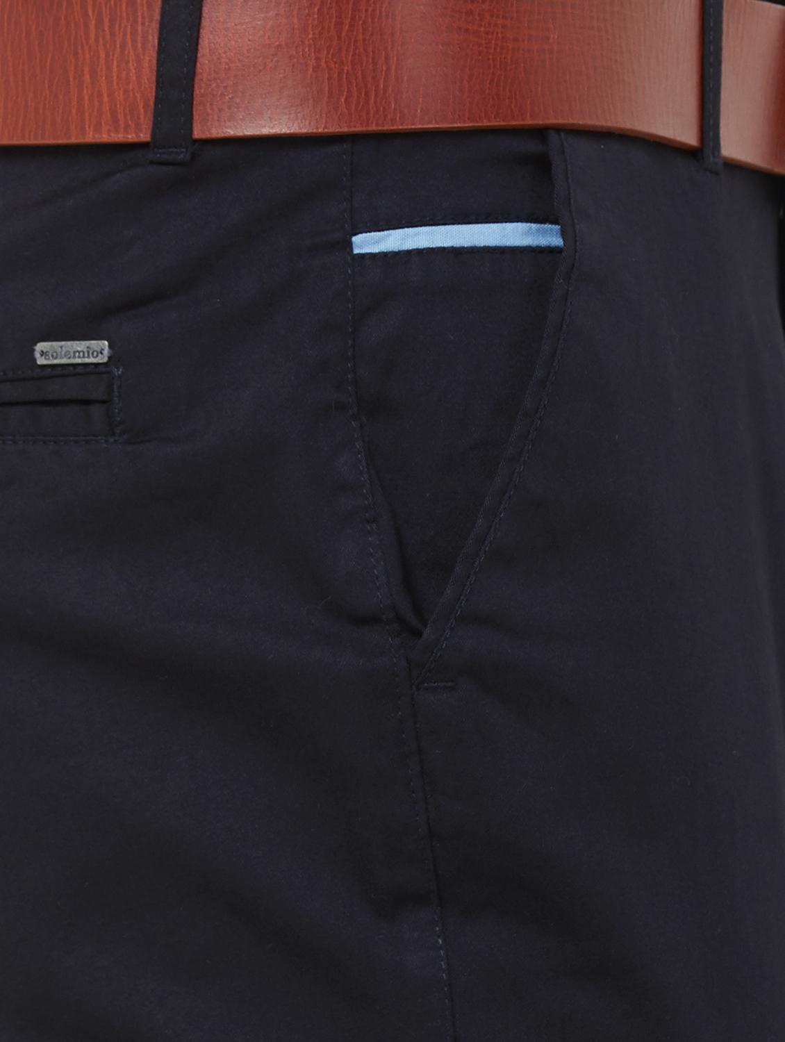 black solid flat front casual trouser - 16830953 - Zoom Image - 5