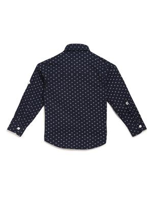 navy blue cotton shirt - 16830965 - Standard Image - 2