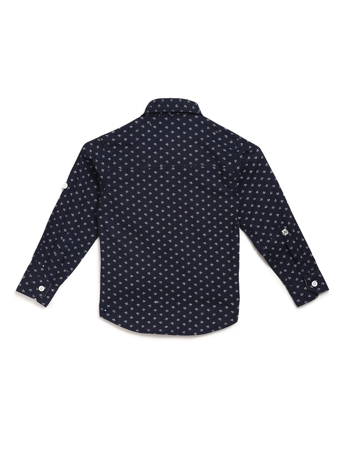 navy blue cotton shirt - 16830965 - Zoom Image - 2
