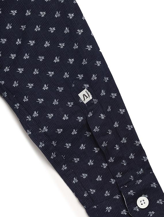 navy blue cotton shirt - 16830965 - Zoom Image - 4