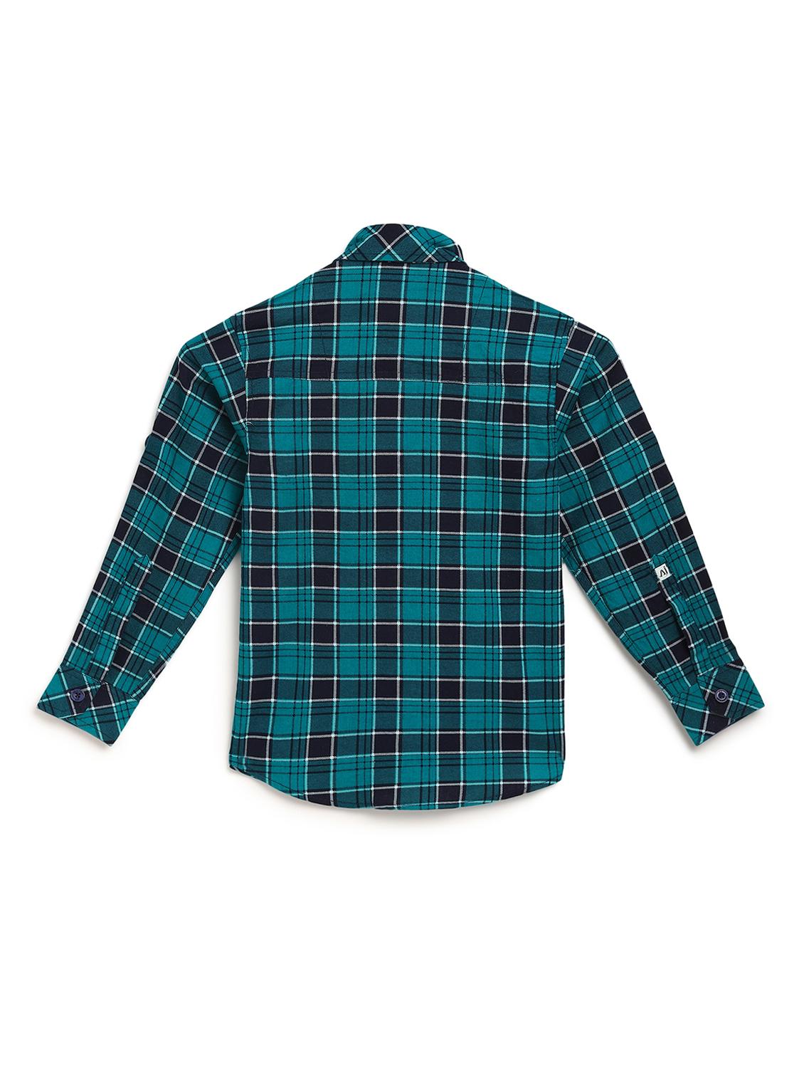 green cotton shirt - 16830973 - Zoom Image - 2