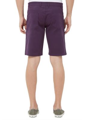 purple solid bermuda shorts - 16831039 - Standard Image - 3