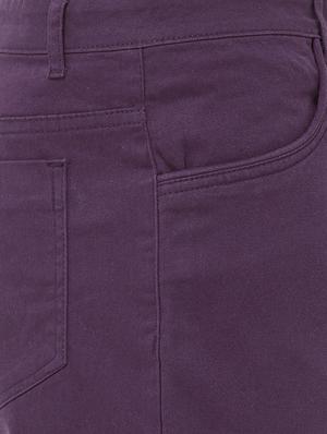 purple solid bermuda shorts - 16831039 - Standard Image - 5