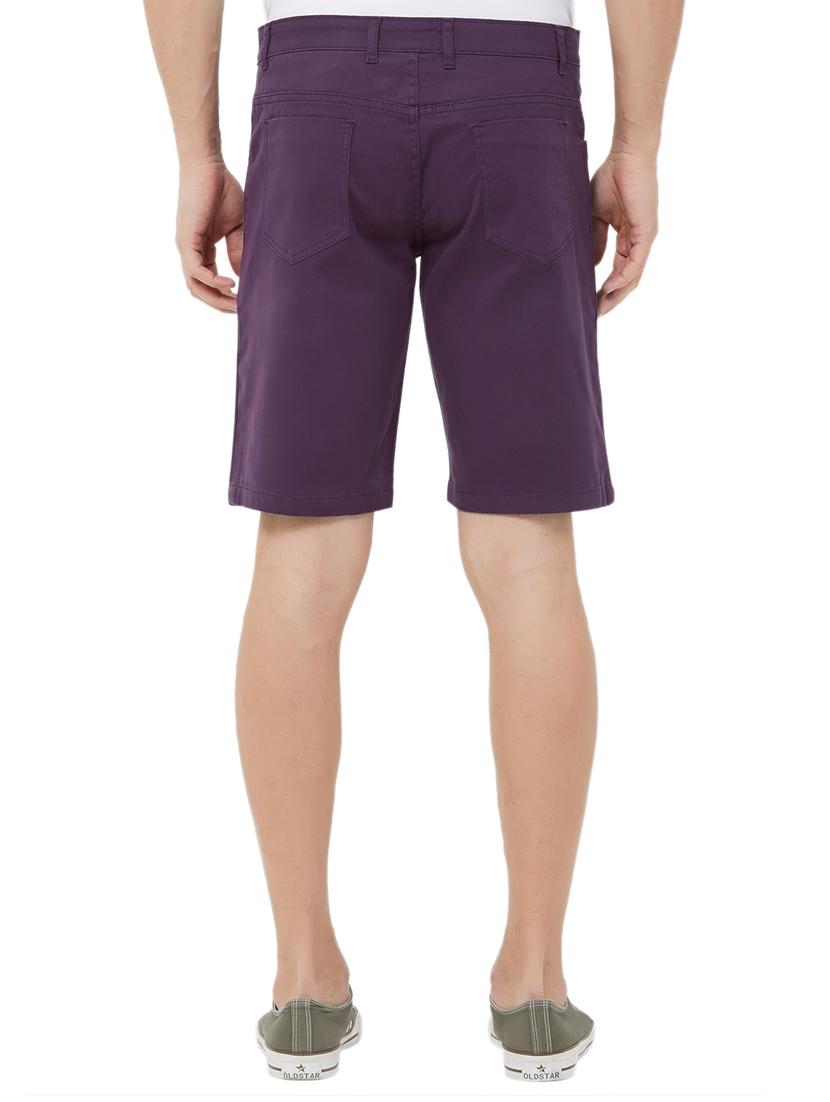purple solid bermuda shorts - 16831039 - Zoom Image - 3