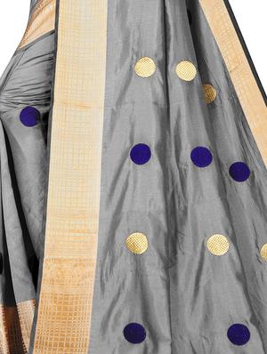self design woven saree with blouse - 16831054 - Standard Image - 4