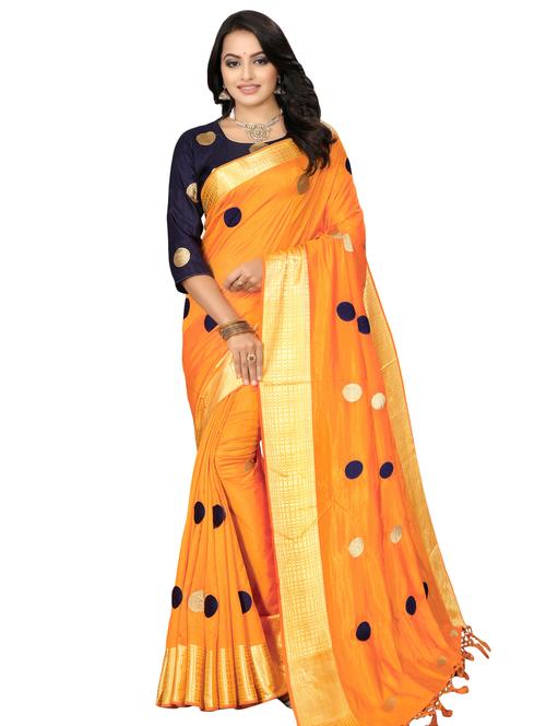 self design woven saree with blouse - 16831056 - Standard Image - 1
