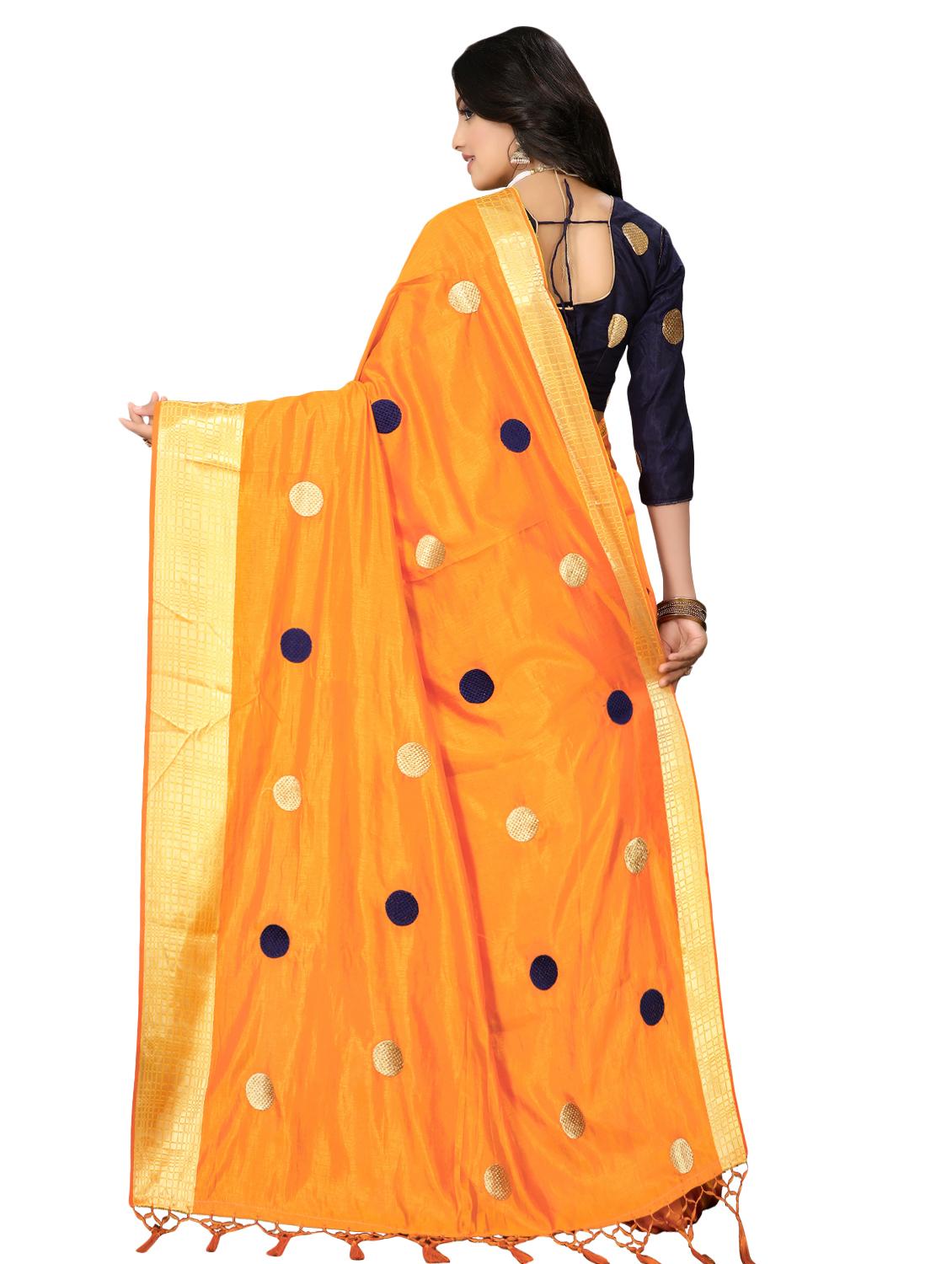 self design woven saree with blouse - 16831056 - Zoom Image - 2