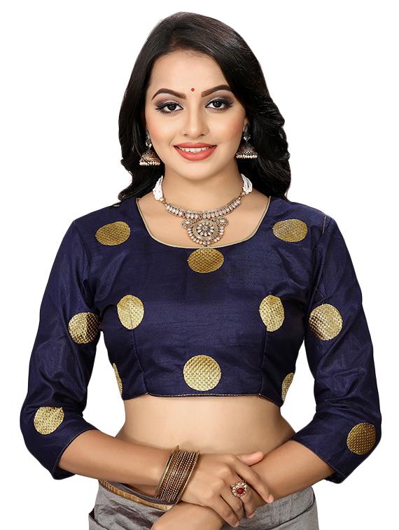 self design woven saree with blouse - 16831056 - Zoom Image - 3