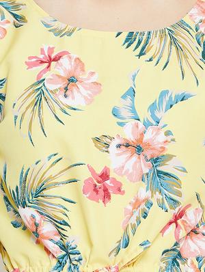 drawstring waist tropical jumpsuit - 16831058 - Standard Image - 5