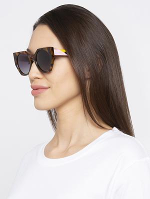 globus brown full rim wayfarer sunglasses - 16831175 - Standard Image - 4