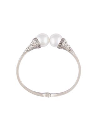 silver metal bangle bracelet - 16831204 - Standard Image - 3