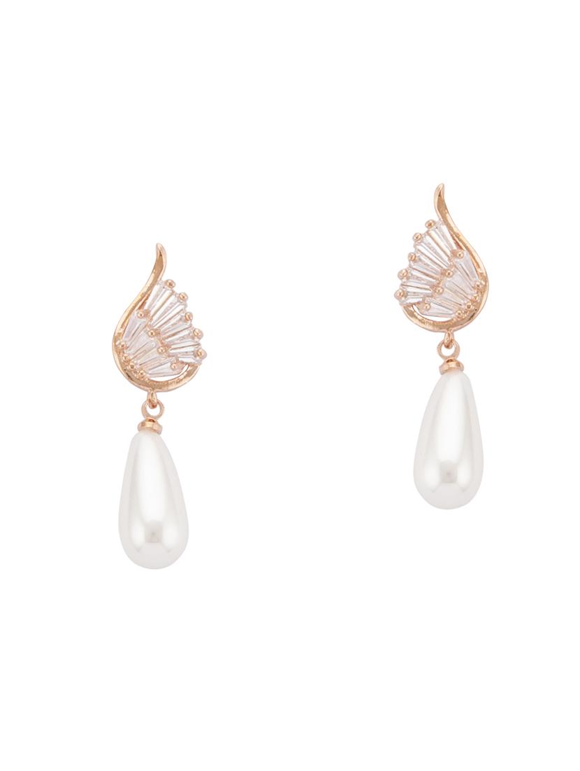 white metal drop earring - 16831226 - Zoom Image - 1