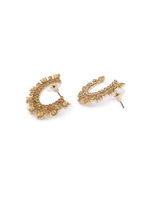 beige metal studs earring - 16831230 - Standard Image - 2