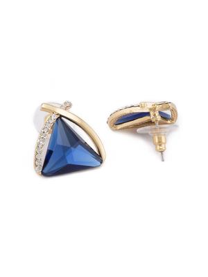 blue metal studs earring - 16831335 - Standard Image - 2