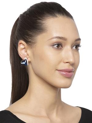 blue metal studs earring - 16831335 - Standard Image - 3
