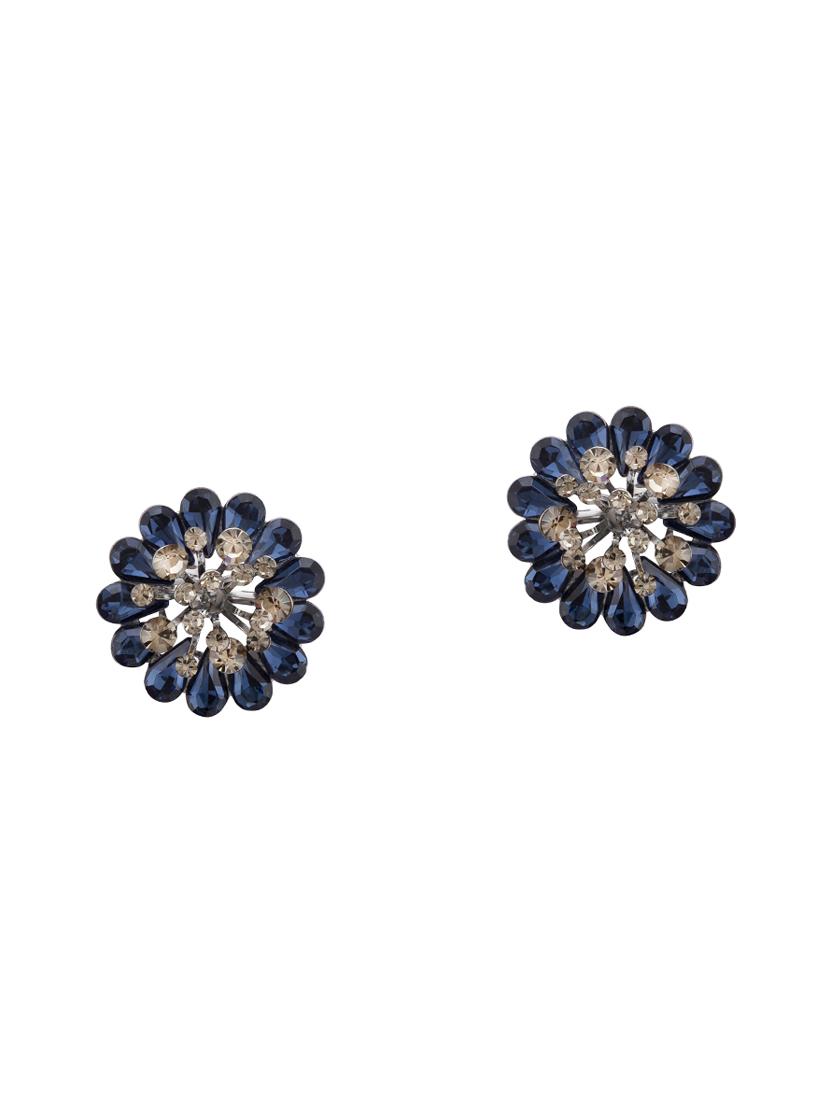 blue metal studs earring - 16831337 - Zoom Image - 1