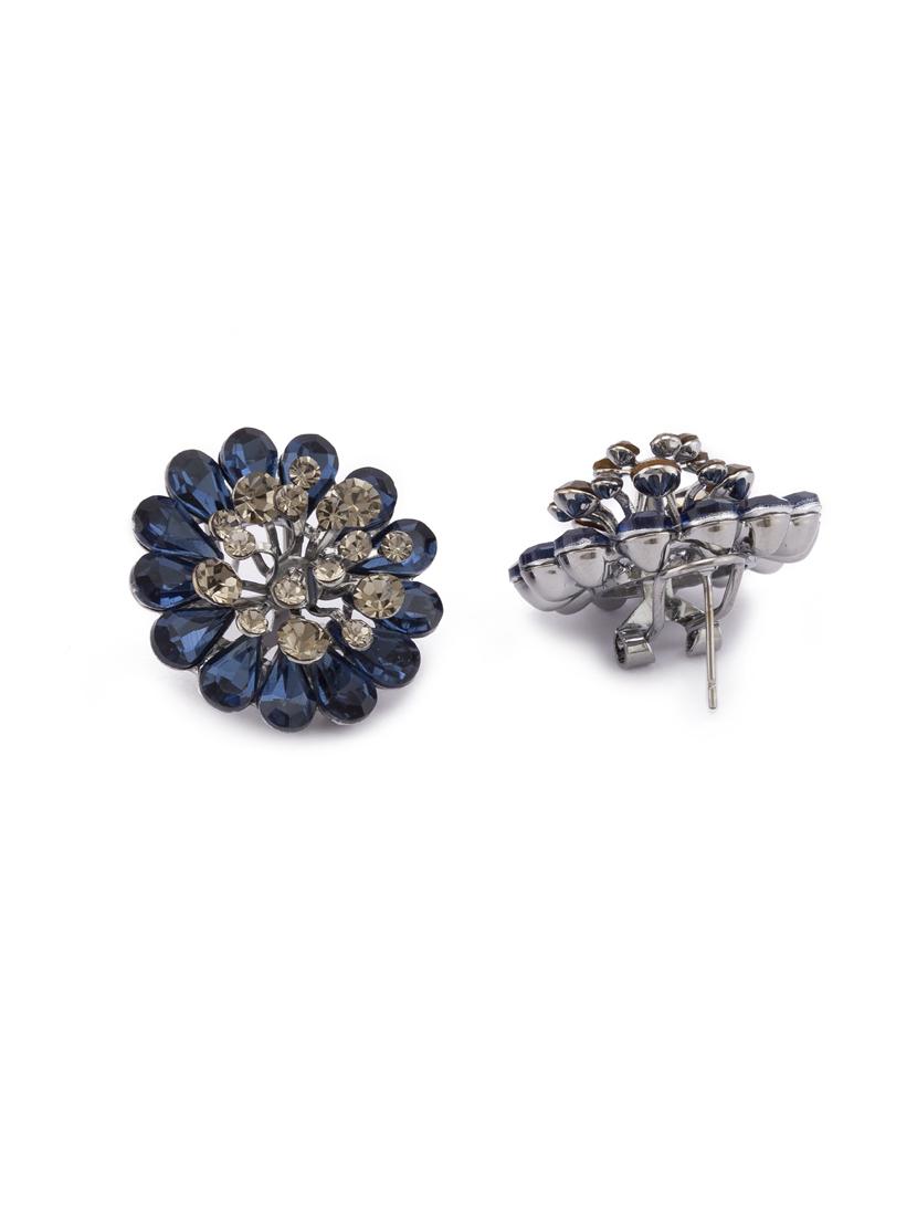 blue metal studs earring - 16831337 - Zoom Image - 2