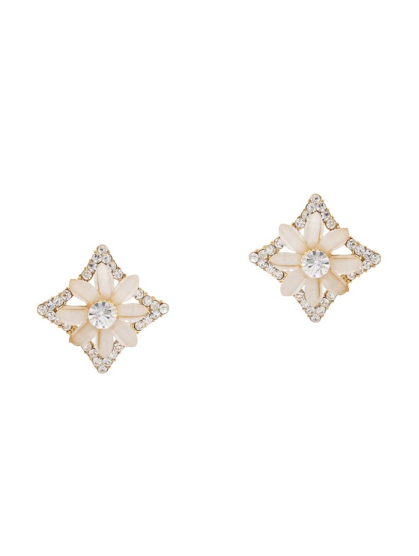 gold metal studs earring - 16831340 - Zoom Image - 1
