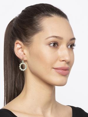 gold metal hoop earring - 16831342 - Standard Image - 3